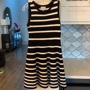 Molly black and white striped dress